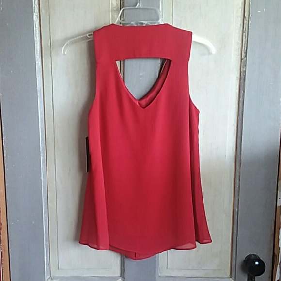 NWT A. BYER dressy flowy tank with necklace - Picture 7 of 8